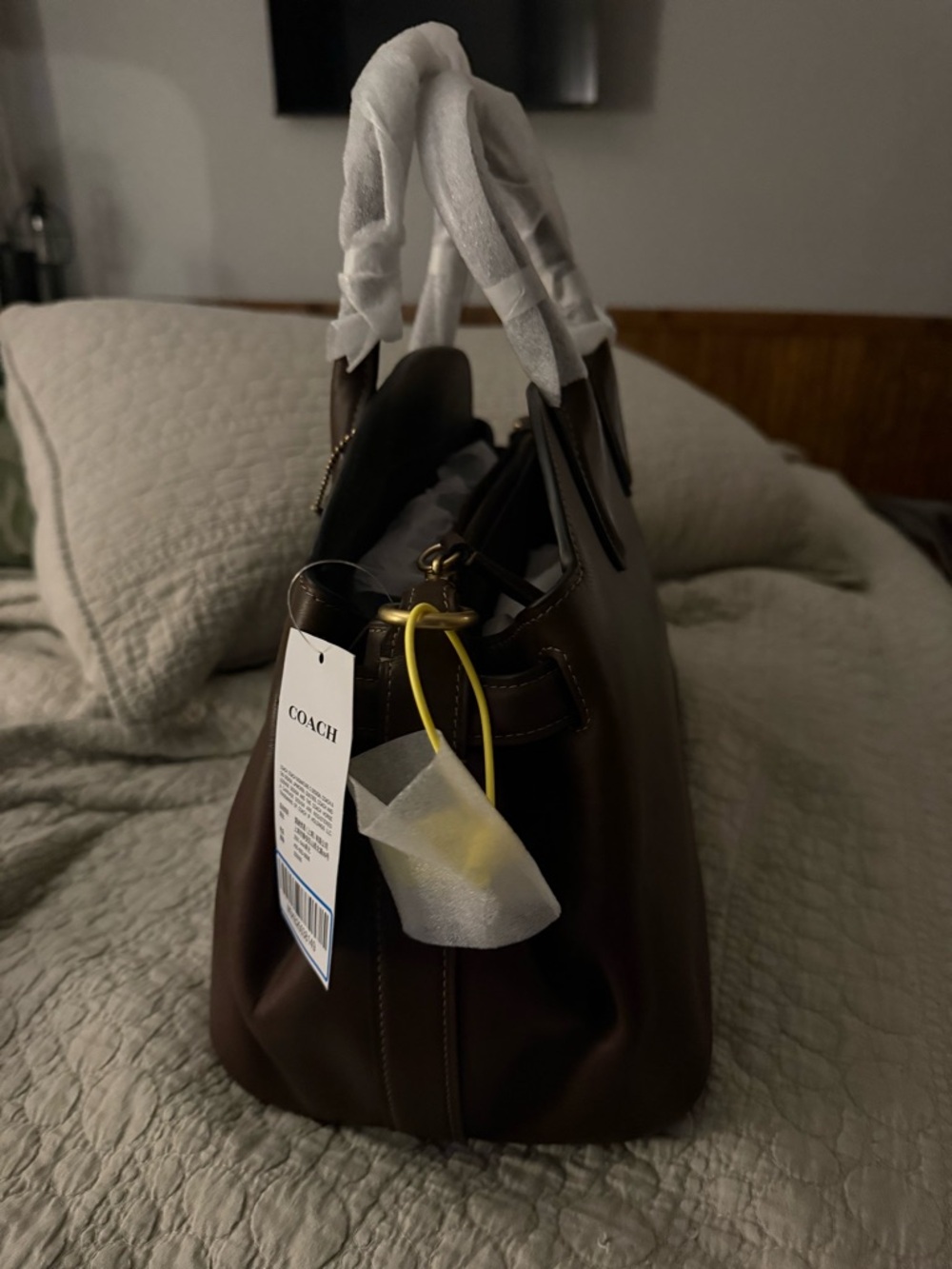 COACH Empire 35 Maple Leather Satchel - Picture 4 of 5